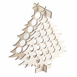 Christmas Advent Calendar Countdown 24 Wooden Christmas Tree Mini Alcohol Holder Wine Bottle Stand Decoration Gifts - Side View