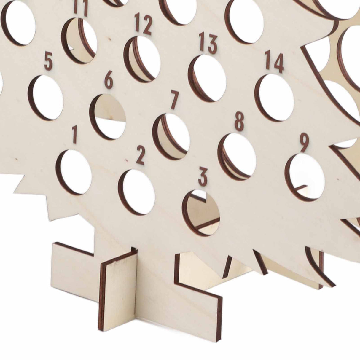 Christmas Advent Calendar Countdown 24 Wooden Christmas Tree Mini Alcohol Holder Wine Bottle Stand Decoration Gifts