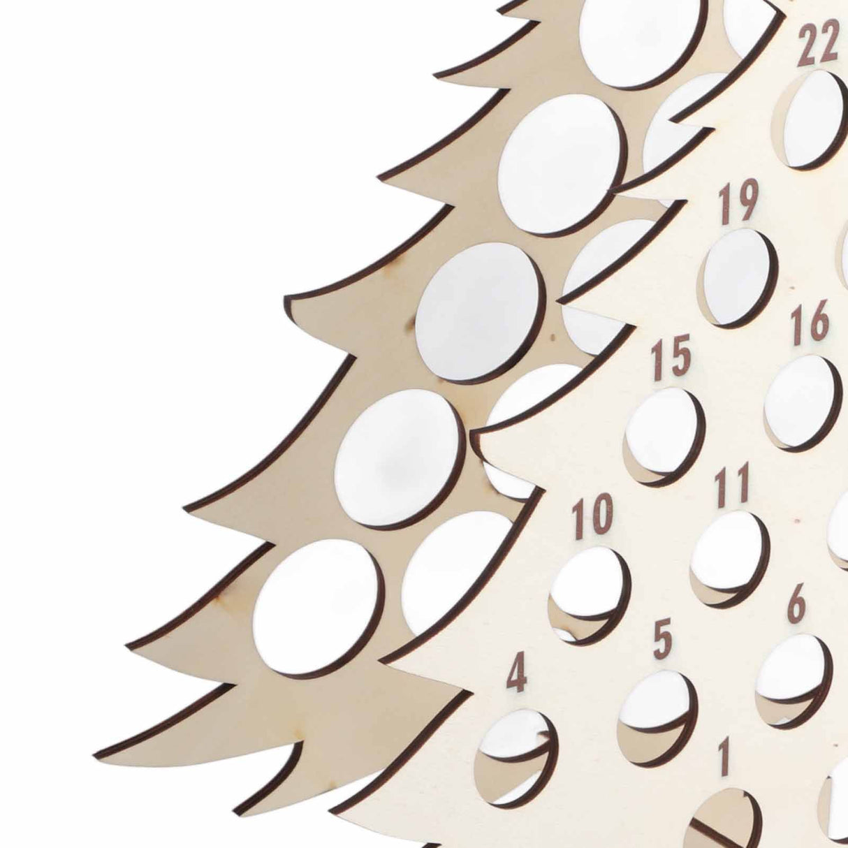 Christmas Advent Calendar Countdown 24 Wooden Christmas Tree Mini Alcohol Holder Wine Bottle Stand Decoration Gifts