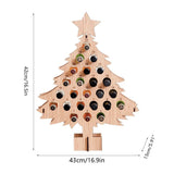Christmas Advent Calendar Countdown 24 Wooden Christmas Tree Mini Alcohol Holder Wine Bottle Stand Decoration Gifts