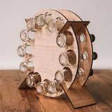 Christmas Advent Calendar Countdown 24 Wooden Christmas Tree Mini Alcohol Holder Wine Bottle Stand Decoration Gifts - Front View