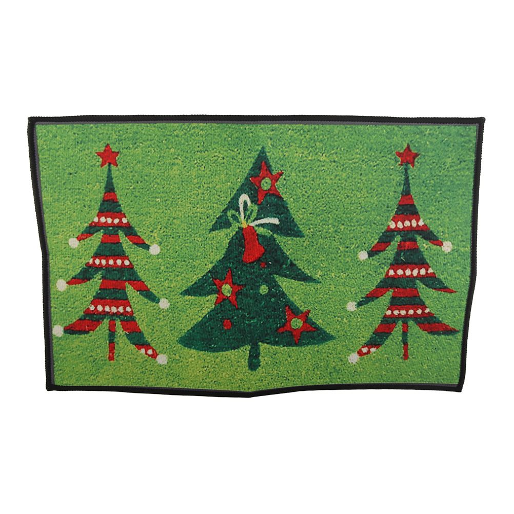 Christmas Doormat Xmas Flannel Floor Mat Merry Christmas Home Entrance Door Mat Anti Slip Floor Rug for Living Room