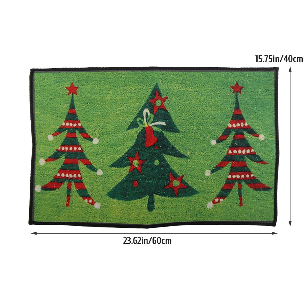 Christmas Doormat Xmas Flannel Floor Mat Merry Christmas Home Entrance Door Mat Anti Slip Floor Rug for Living Room