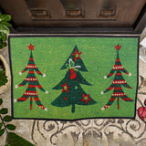 Christmas Doormat Xmas Flannel Floor Mat Merry Christmas Home Entrance Door Mat Anti Slip Floor Rug for Living Room