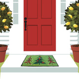 Christmas Doormat Xmas Flannel Floor Mat Merry Christmas Home Entrance Door Mat Anti Slip Floor Rug for Living Room - 45-Degree Angle