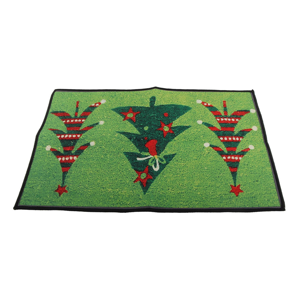 Christmas Doormat Xmas Flannel Floor Mat Merry Christmas Home Entrance Door Mat Anti Slip Floor Rug for Living Room