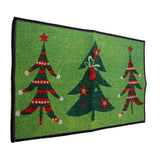 Christmas Doormat Xmas Flannel Floor Mat Merry Christmas Home Entrance Door Mat Anti Slip Floor Rug for Living Room