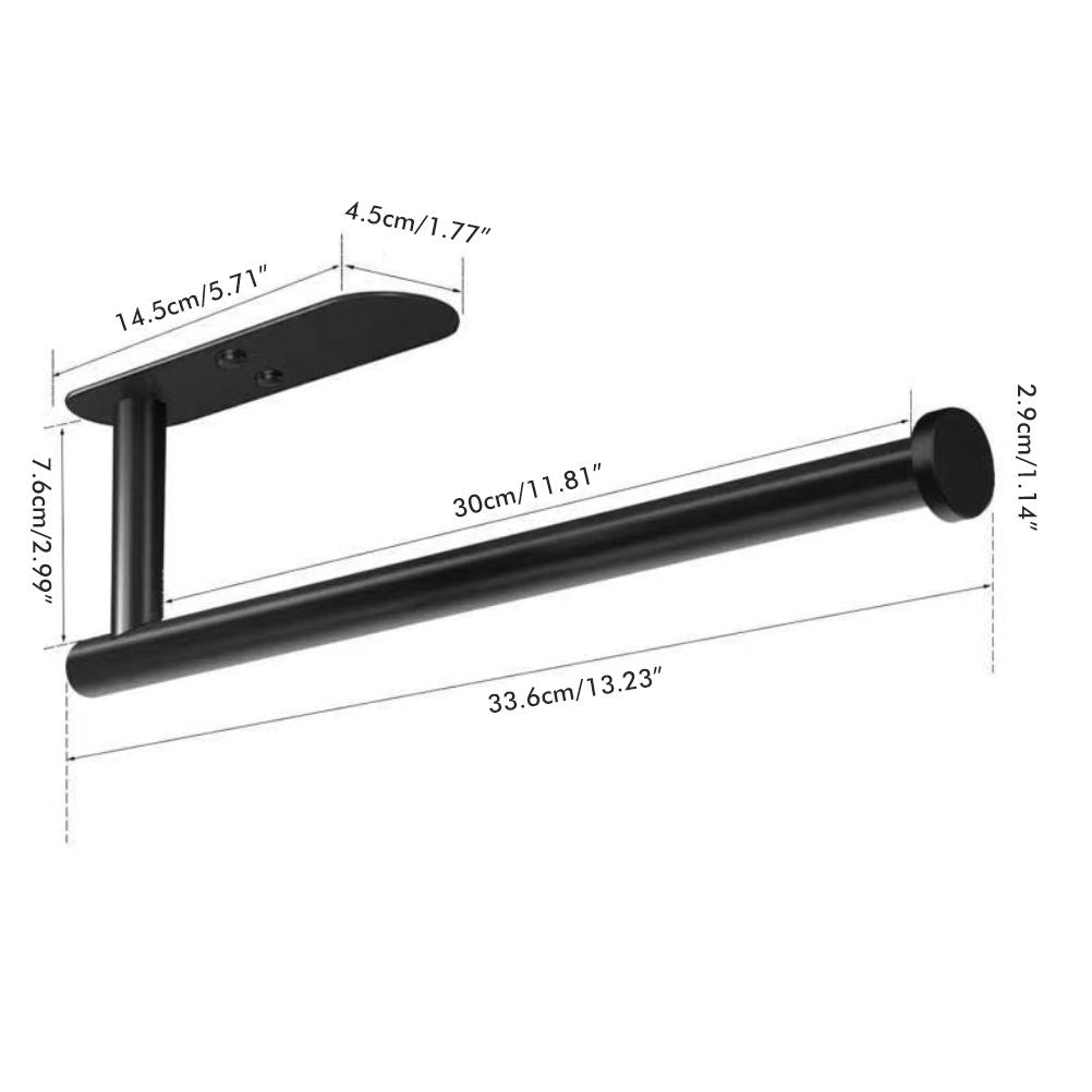 Paper Towel Holders Wall Mount Under Cabinet Self Adhesive Drilling Stainless Steel Paper Towel Rolls Holder for Kitchen Bathroom Rustproof Rack