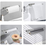Paper Towel Holders Wall Mount Under Cabinet Self Adhesive Drilling Stainless Steel Paper Towel Rolls Holder for Kitchen Bathroom Rustproof Rack - 45-Degree Angle