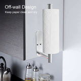 Paper Towel Holders Wall Mount Under Cabinet Self Adhesive Drilling Stainless Steel Paper Towel Rolls Holder for Kitchen Bathroom Rustproof Rack