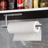 Paper Towel Holders Wall Mount Under Cabinet Self Adhesive Drilling Stainless Steel Paper Towel Rolls Holder for Kitchen Bathroom Rustproof Rack