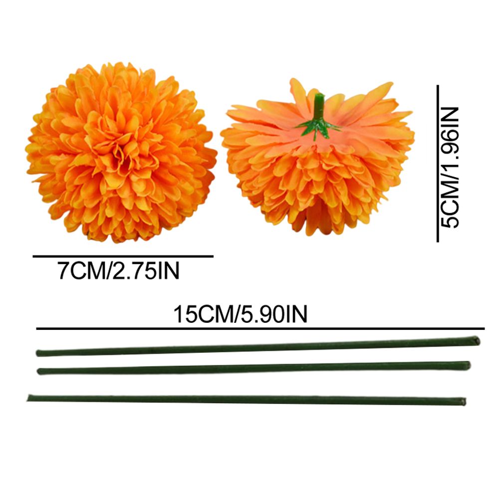 50Pcs Marigold Artificial Flower for Diwali Home Decor DIY Wreath Garland Craft Wedding Party Decoration