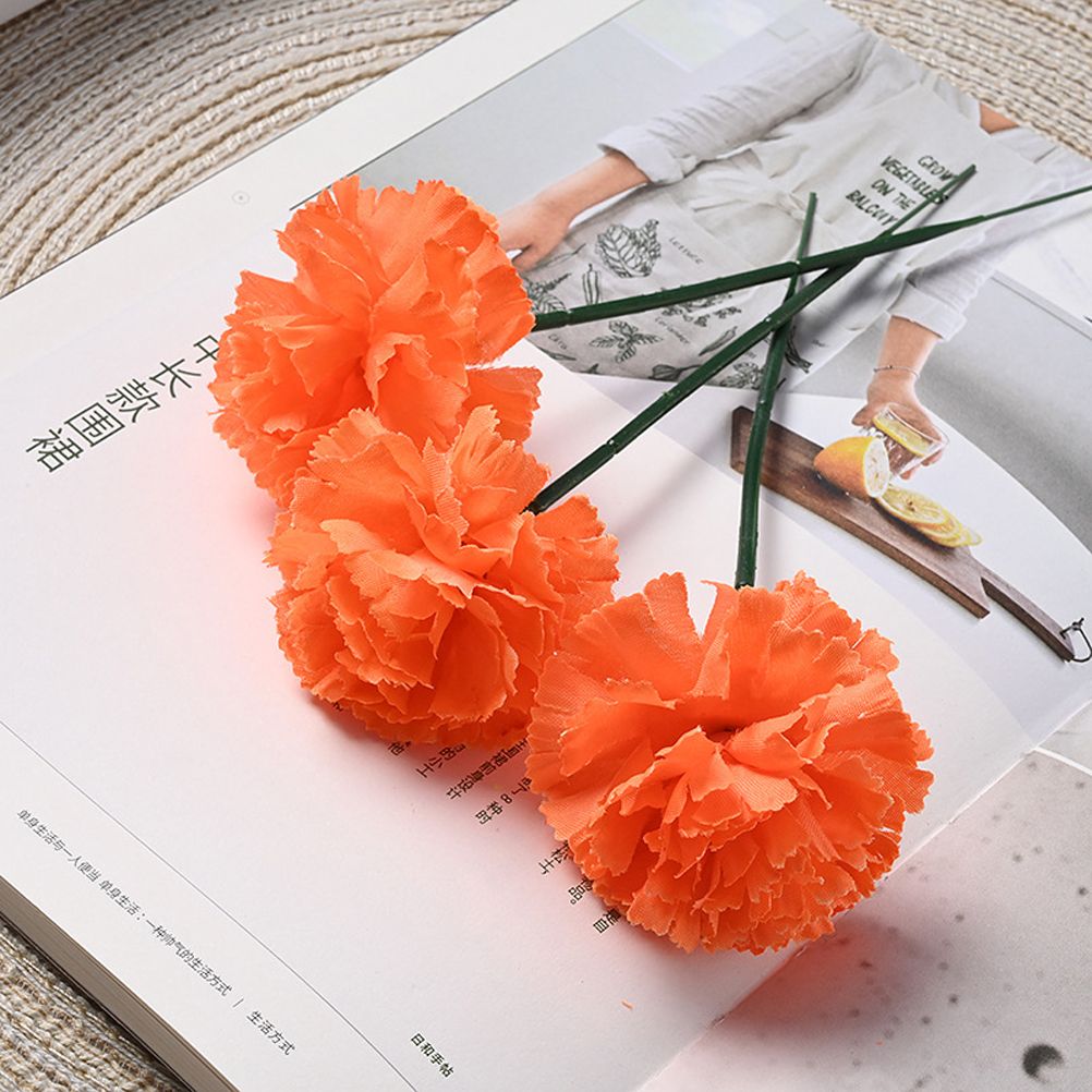 50Pcs Marigold Artificial Flower for Diwali Home Decor DIY Wreath Garland Craft Wedding Party Decoration