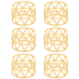 Pack of 6 Christmas Napkin Rings Gold Metal Napkin Ring Napkin Buckles for Wedding Party Dinner Anniversary Table Decoration