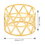 Pack of 6 Christmas Napkin Rings Gold Metal Napkin Ring Napkin Buckles for Wedding Party Dinner Anniversary Table Decoration