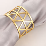 Pack of 6 Christmas Napkin Rings Gold Metal Napkin Ring Napkin Buckles for Wedding Party Dinner Anniversary Table Decoration - 45-Degree Angle