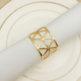 Pack of 6 Christmas Napkin Rings Gold Metal Napkin Ring Napkin Buckles for Wedding Party Dinner Anniversary Table Decoration