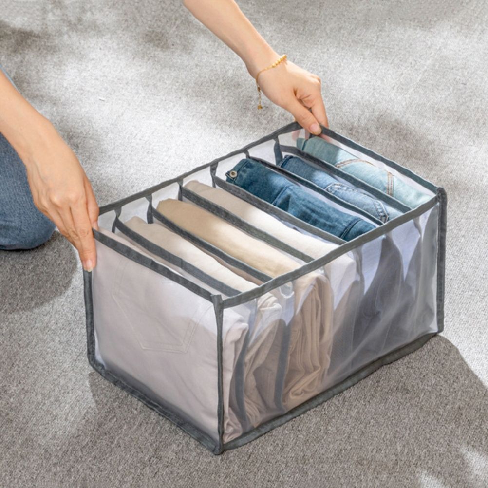 Wardrobe Clothes Organizer Closet Storage Baskets Save Space Clothing Storage Box Portable Storage Containers for Bedroom