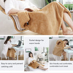 5V USB Heated Blanket Electric Throw Blanket Warm Hand Knee Heating Blanket Flannel Heated Blanket for Office Lunch Break