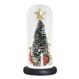 Christmas Tree in Glass Dome LED Glass Cover Ornaments Cedar Window Shooting Props Gifts for Girlfriends and Lovers - Front View