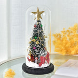 Christmas Tree in Glass Dome LED Glass Cover Ornaments Cedar Window Shooting Props Gifts for Girlfriends and Lovers