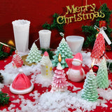 1 Pcs Christmas Tree DIY Silicone Candle Mold for Soap Cake Decorating Festival Craft Making Home Decoration Candle Making Supplies - Low Angle