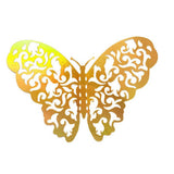 12pcs/set 3D Butterfly Wall Stickers Hollow Butterfly Decoration DIY Art Decor Crafts for Bedroom and Living Room Decor