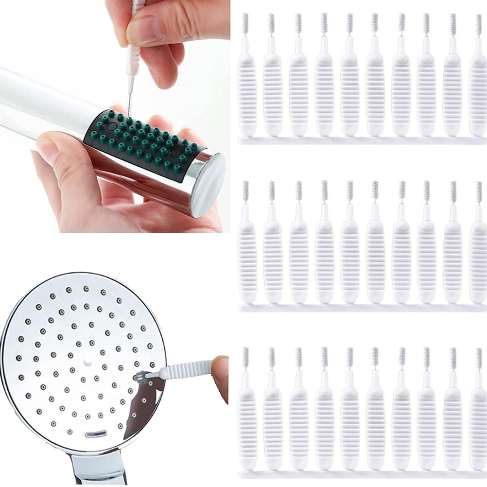 30Pcs Shower Nozzle Cleaning Brush Anti Clogging for Shower Head Cleaning Brush for Pore Clean with Non Slip Handle