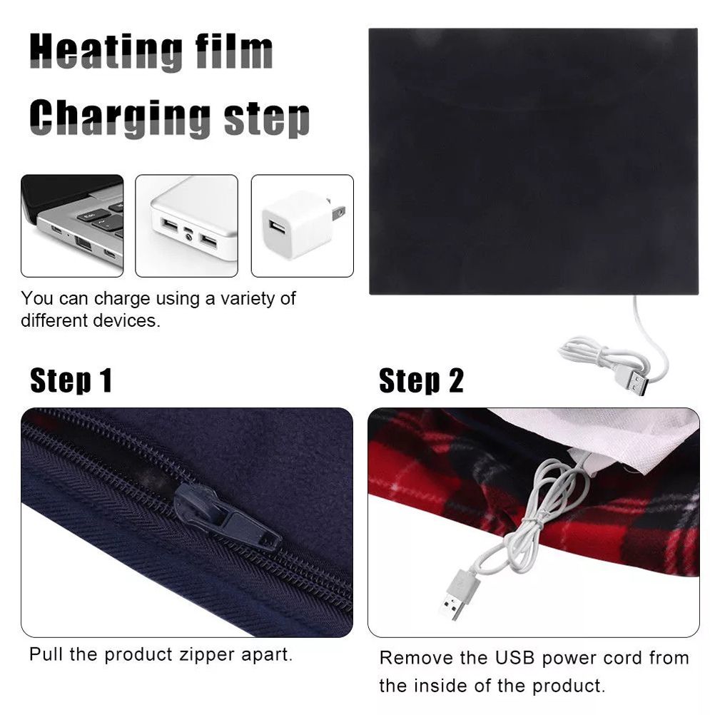 USB Electric Heated Blanket Car Office Warm Blanket Heater Winter Home Knee Pad Warmer Heating Carpet