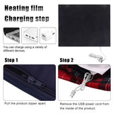 USB Electric Heated Blanket Car Office Warm Blanket Heater Winter Home Knee Pad Warmer Heating Carpet - Close-Up Angle