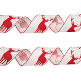 6M Christmas Ribbon Decoration Christmas Tree Twined Elk Ribbon New Year DIY Ribbon Bow Crafts Decorations - Close-Up Angle