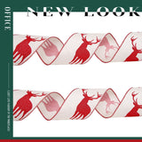 6M Christmas Ribbon Decoration Christmas Tree Twined Elk Ribbon New Year DIY Ribbon Bow Crafts Decorations - Extra Image
