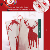 6M Christmas Ribbon Decoration Christmas Tree Twined Elk Ribbon New Year DIY Ribbon Bow Crafts Decorations - Extra Image