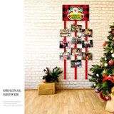 Christmas Card Holder Felt Wall Hanging Picture Holders with 40 Photo Clips Picture Frame Collage Decoration Christmas Cards Photo Paper Crafts - Side View