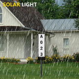Solar Powered Lighted House Address Numbers Light LED Illuminated with Dual Color Outdoor Address Plaque for Home Yard Garden
