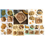 Christmas Wooden Mold Carved Press Stamp Molds Biscuit Cutters Christmas Decoration Kitchen Baking Tool - Side View
