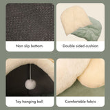 Warm Cozy Pet Bed Non Slip Bottom Cat House Cushion Removable and Washable Pet Sleeping Nest Bed