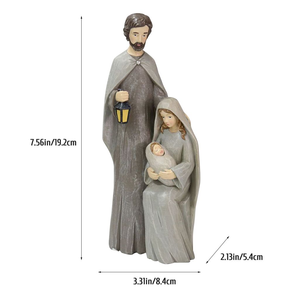 Christmas Nativity Figures Ornaments Resin Craft Traditional Nativity Scene Figures Resin Figures Statue Christ Birth of Jesus Ornaments