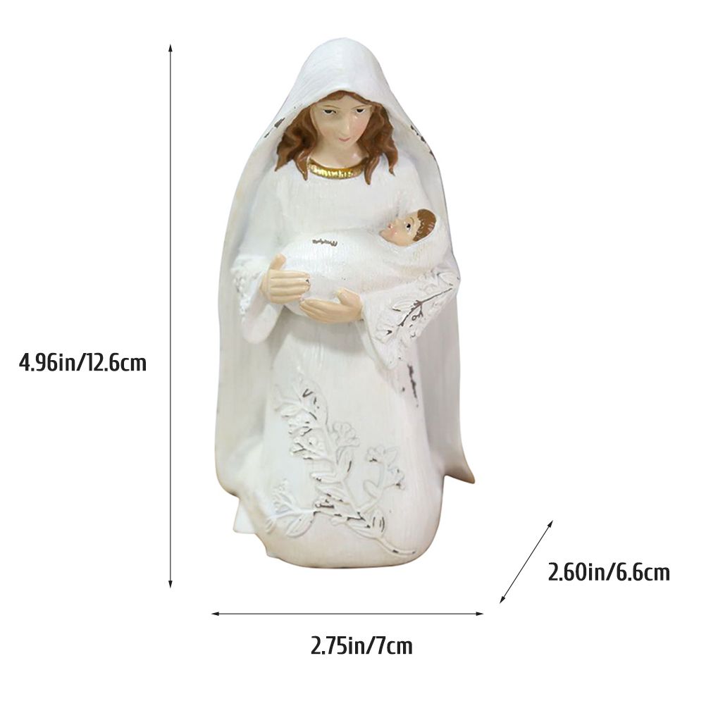 Christmas Nativity Figures Ornaments Resin Craft Traditional Nativity Scene Figures Resin Figures Statue Christ Birth of Jesus Ornaments