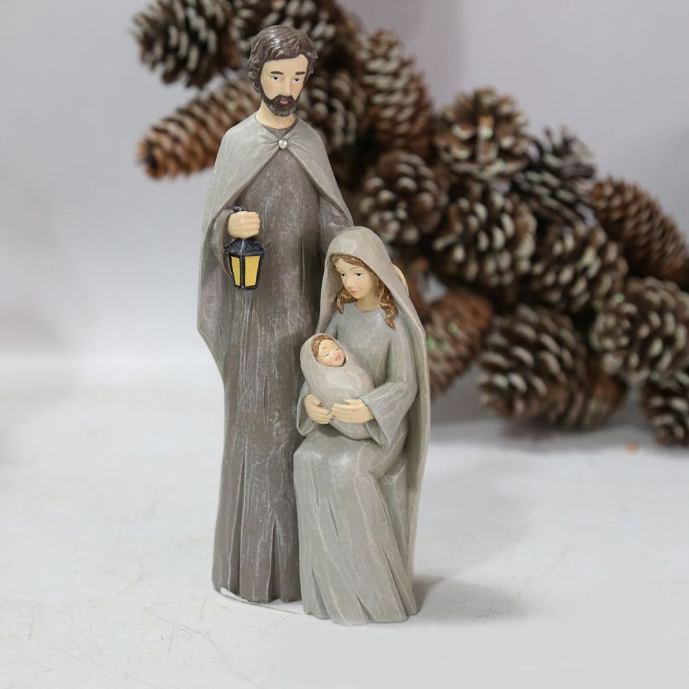 Christmas Nativity Figures Ornaments Resin Craft Traditional Nativity Scene Figures Resin Figures Statue Christ Birth of Jesus Ornaments