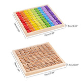 Educational Wooden Toys for Kids Children Baby 99 Multiplication Table Math Arithmetic Puzzle Early Teaching Aids - Front View