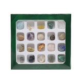 20 kinds of Mini Size Natural Crystal Agate Stone Rocks Minerals Fossils Kids Teaching Materials for Geology Enthusiasts Collection Gifts - Front View