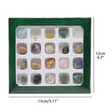 20 kinds of Mini Size Natural Crystal Agate Stone Rocks Minerals Fossils Kids Teaching Materials for Geology Enthusiasts Collection Gifts
