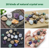20 kinds of Mini Size Natural Crystal Agate Stone Rocks Minerals Fossils Kids Teaching Materials for Geology Enthusiasts Collection Gifts - Extra Image