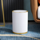 Smart Sensor Trash Waterproof Kitchen Bathroom Sensor Bin with Lid Large Capacity Garbage Waste Bin for Office and Bedroom - 45-Degree Angle