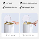 Smart Sensor Trash Waterproof Kitchen Bathroom Sensor Bin with Lid Large Capacity Garbage Waste Bin for Office and Bedroom