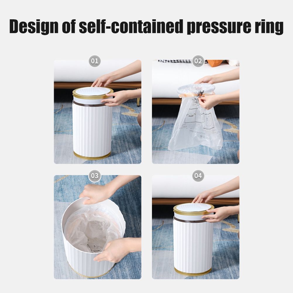Smart Sensor Trash Waterproof Kitchen Bathroom Sensor Bin with Lid Large Capacity Garbage Waste Bin for Office and Bedroom