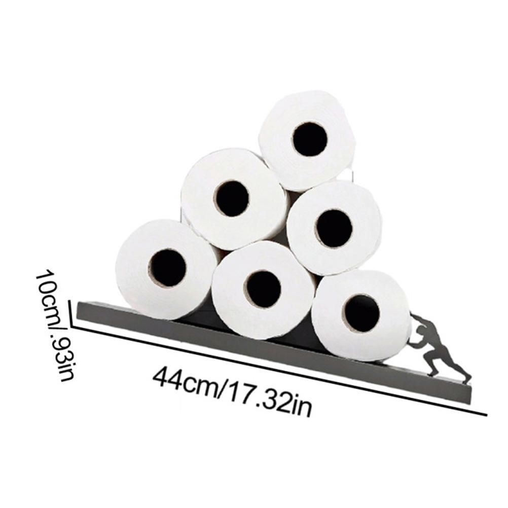 Floating Shelf Toilet Paper Holder Modern Wall Mount Organizer for Rolls Tissues Valentine's Day Gift