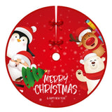 90cm Christmas Tree Skirt Brushed Cloth Carpet Personality Pattern New Year Christmas Tree Floor Mat Ornaments Decoration
