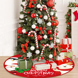 90cm Christmas Tree Skirt Brushed Cloth Carpet Personality Pattern New Year Christmas Tree Floor Mat Ornaments Decoration - Close-Up Angle
